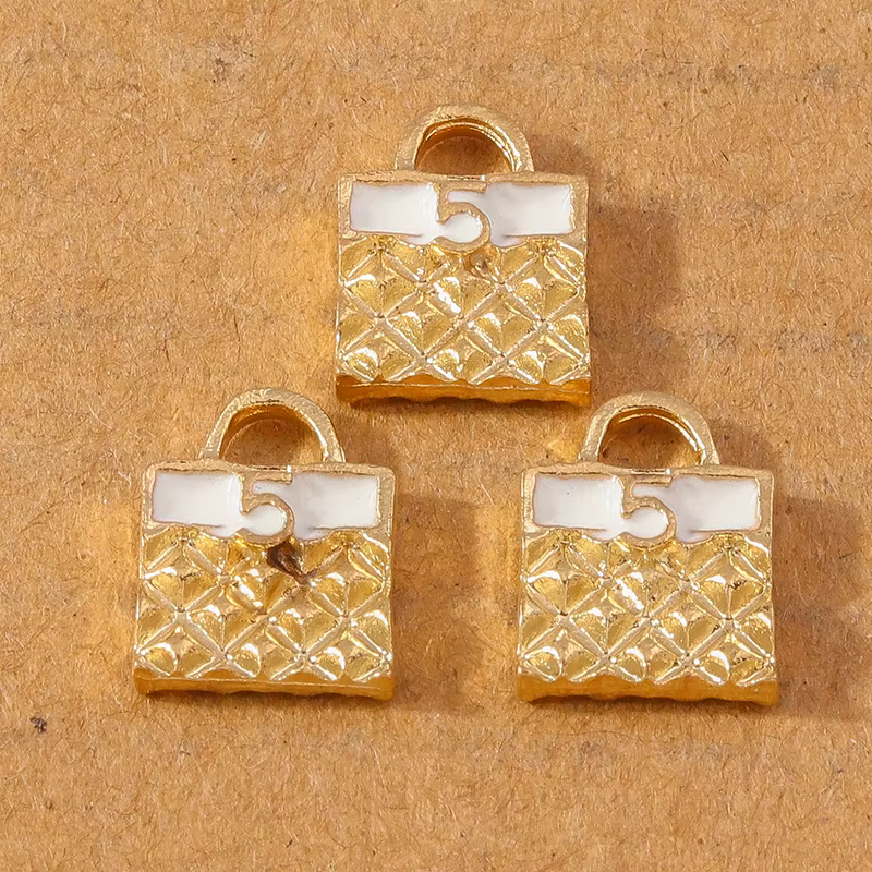 Breloques de sac à main en cristal faites à la main, design de marque de luxe, collier Pmotfor, boucles d'oreilles, bracelet à bricoler soi-même, bijoux, accessoires exécutifs, 10 pièces