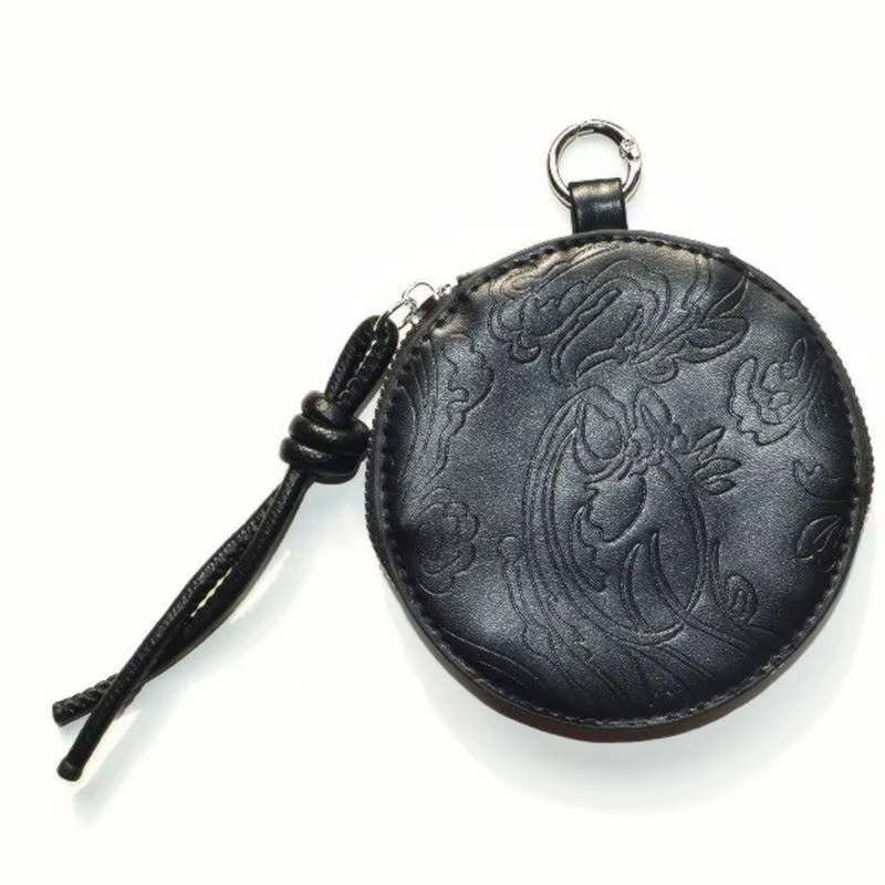 Porte-monnaie BT21 Mini Zero 11CM, accessoire pour fans d'idoles, petit sac rond, porte-clés, pochette noire pour pièces de monnaie, cadeau de collection pour fans, petit sac de rangement