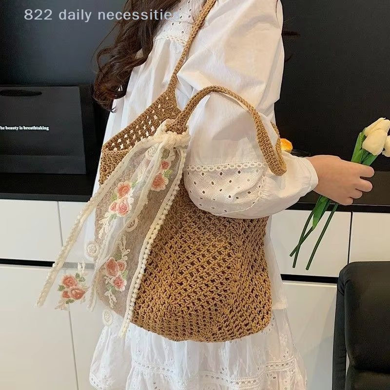 Sac tissé grande capacité pour femme