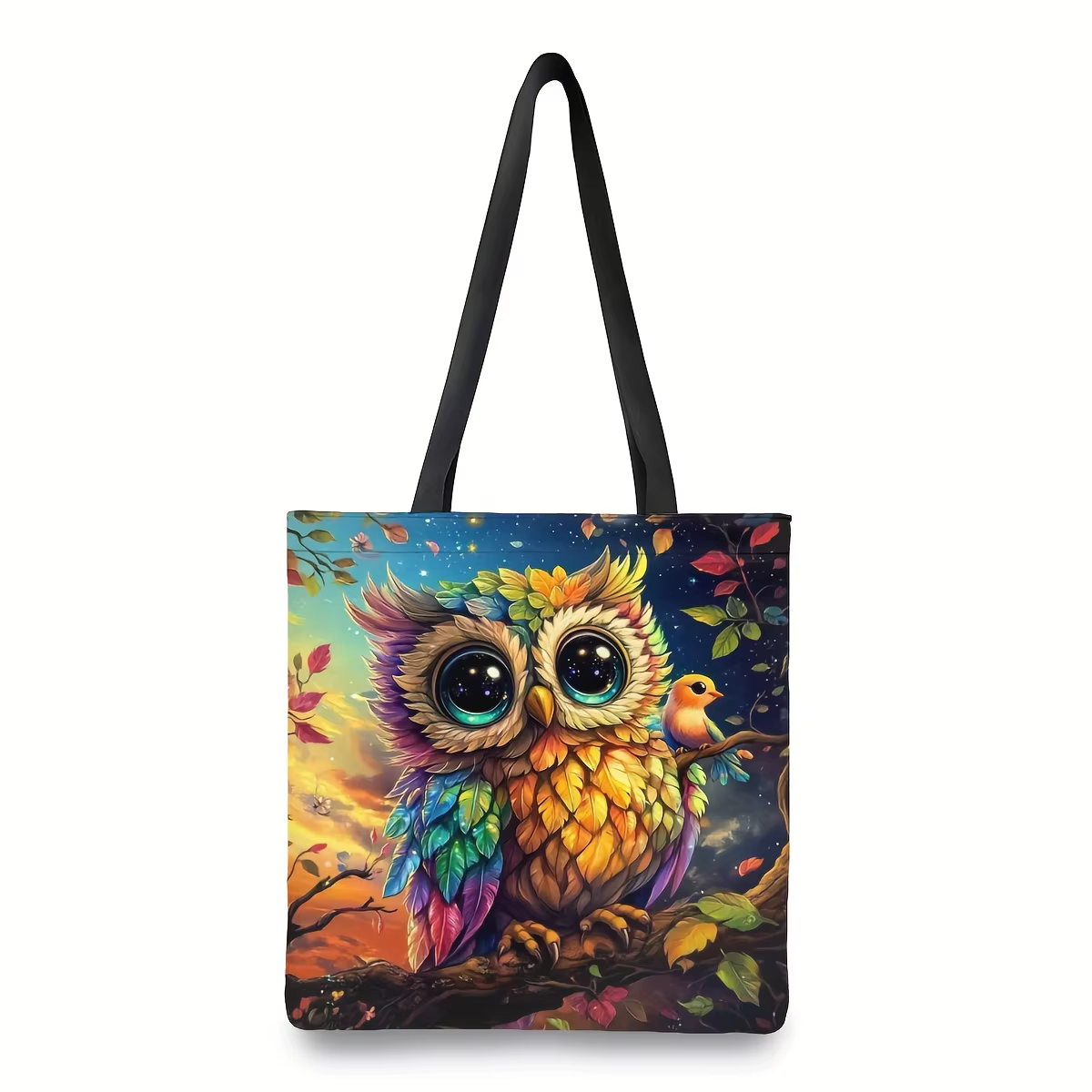 Sac fourre-tout chic imprimé hibou – Léger et durable