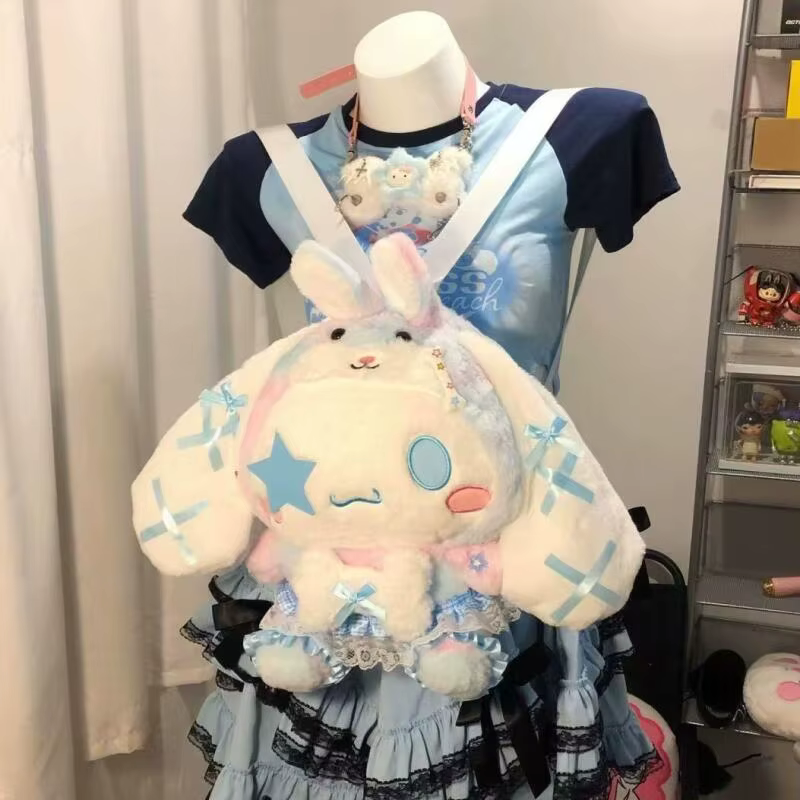Sac à dos Cinnamoroll avec nœud en satin et dentelle