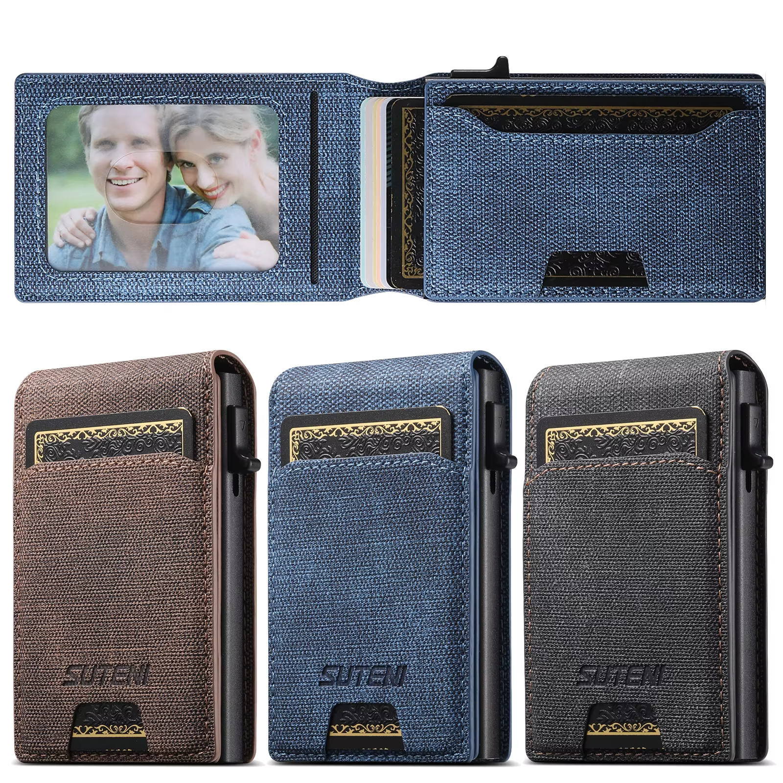 Porte-cartes en cuir PU de haute qualité