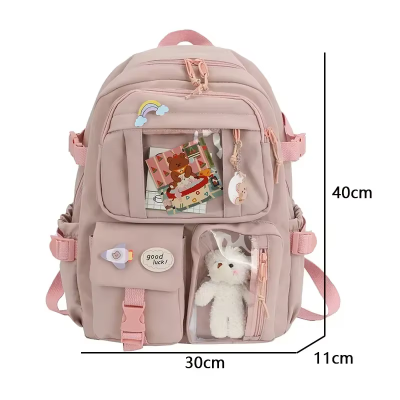 Kawaii esthétique femmes sac à dos sac d'école pour adolescentes japonais coréen sac à dos étudiant Bookbags mignon école sac à dos Mochila
