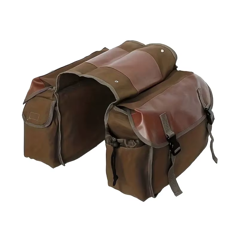 Sac de moto rétro en toile résistante à l'usure