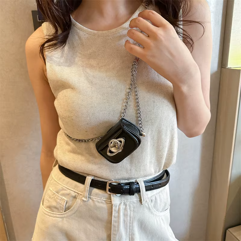 Mini sac messager au design rétro pour femmes