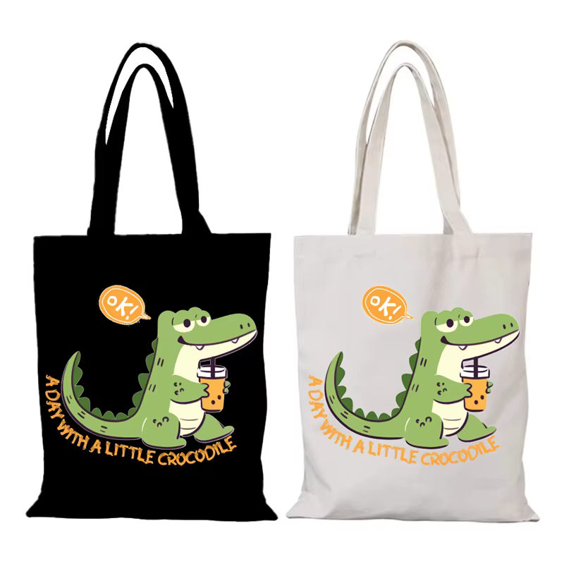 Sac personnalisé dessin animé loisirs pliant sac à provisions mignon sacs en tissu nouveaux