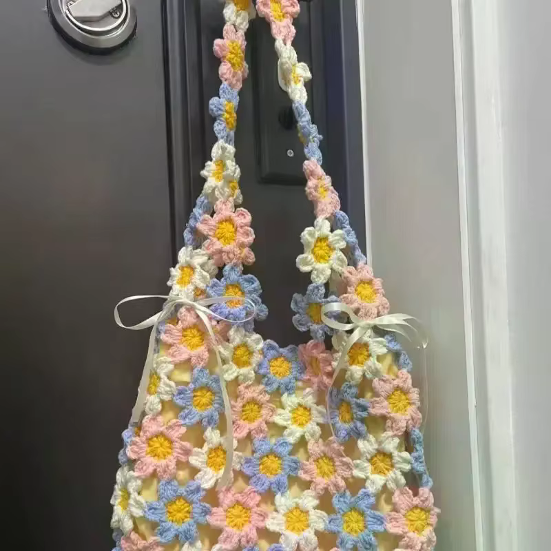 Sac tissé à la main en crochet