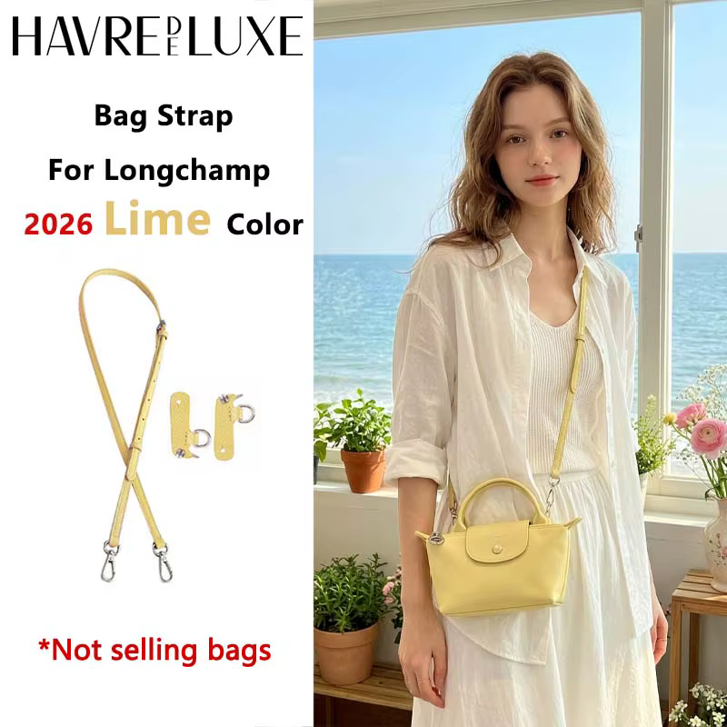 Nouvelle Sangle de Sac en Cuir 2026 pour Longchamp Mini Lime – Durable