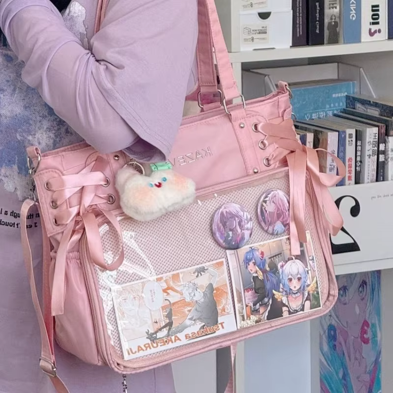 Sac à bandoulière de Style collégial avec ruban