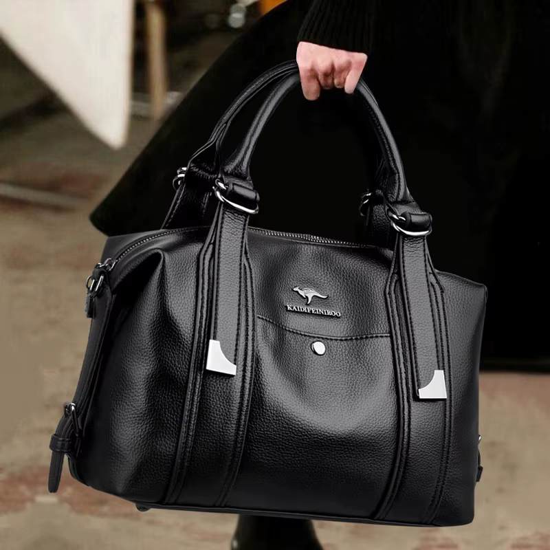 Sac fourre-tout décontracté en cuir pour femme