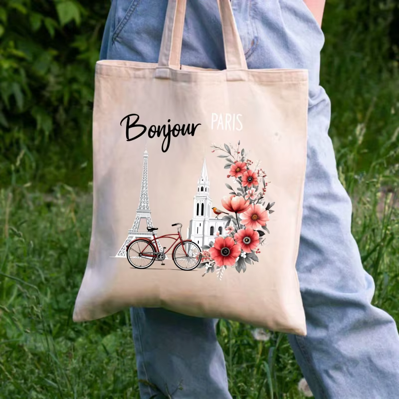 Sac fourre-tout en toile crème