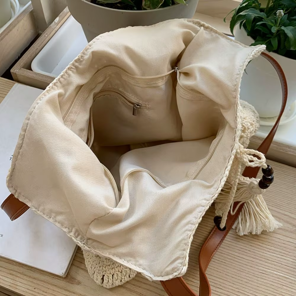 Sac fourre-tout en crochet bohème décontracté
