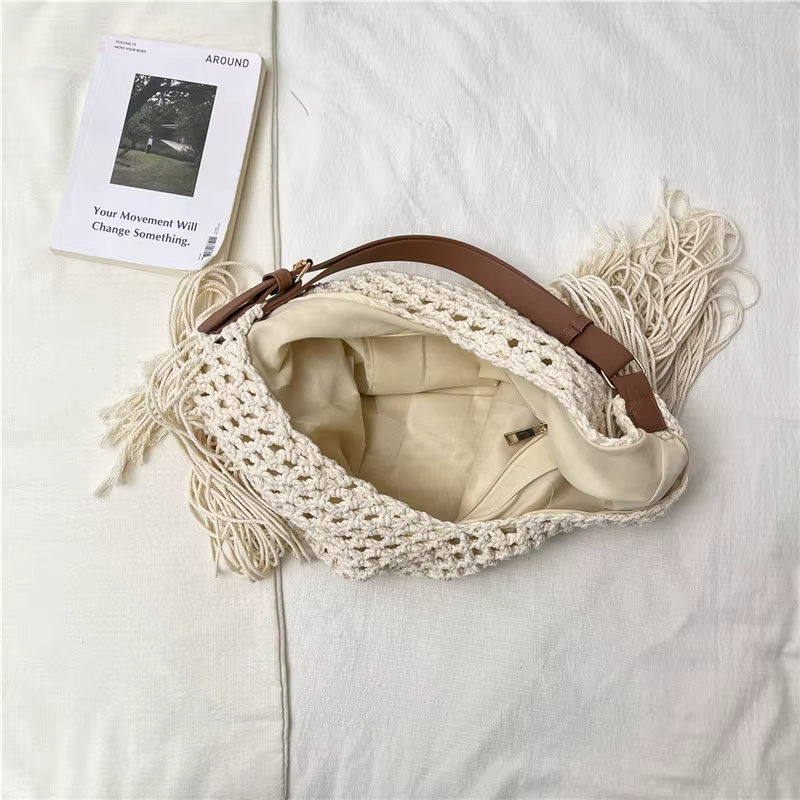 Sac de plage en paille pour femme