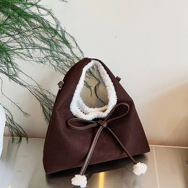 2025 hiver nouvelle tendance fourre-tout décontracté Faux daim arc léopard fermeture éclair sacs à bandoulière haut de