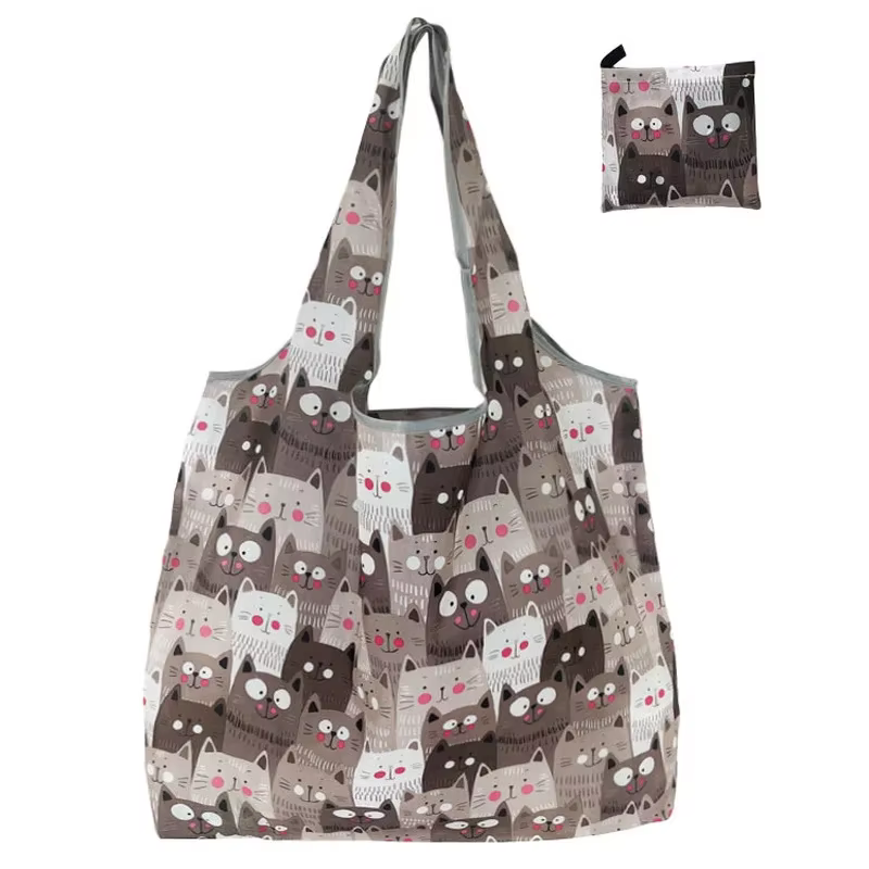 Sac de courses pliable et écologique imprimé à la mode