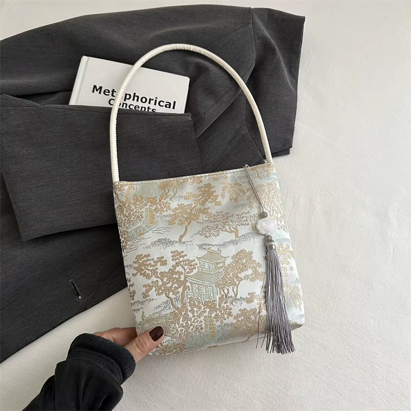 Sac à bandoulière brodé chinois à la mode