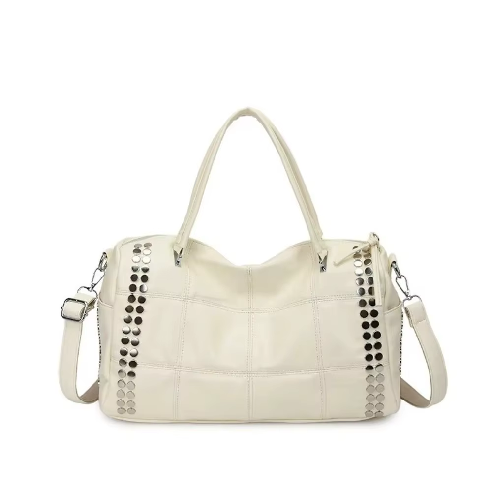Sac fourre-tout matelassé grande capacité avec rivets