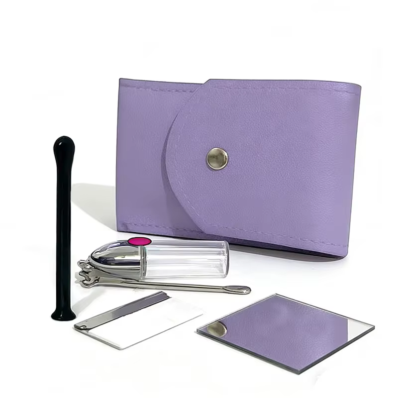 Pochette de luxe violette en cuir PU