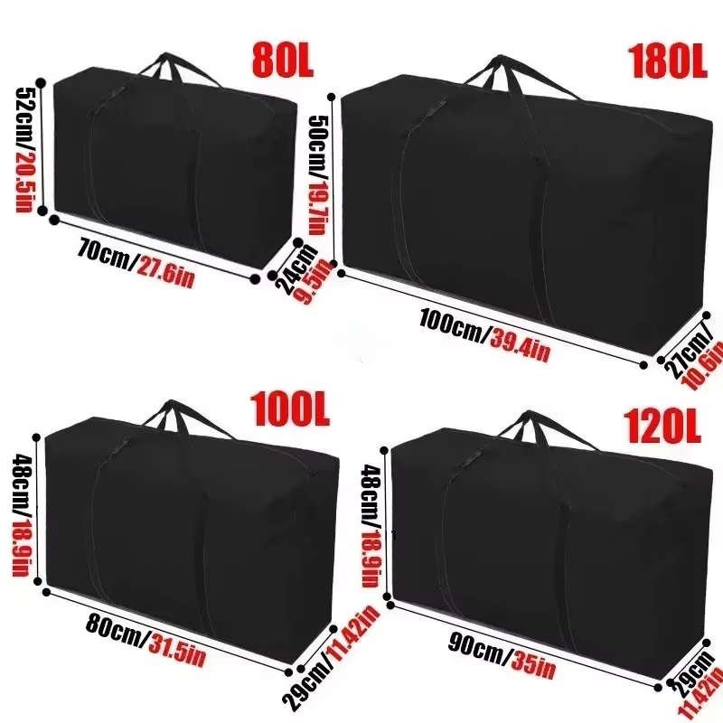 Grands sacs à bagages mobiles étanches 80/100/120/180l