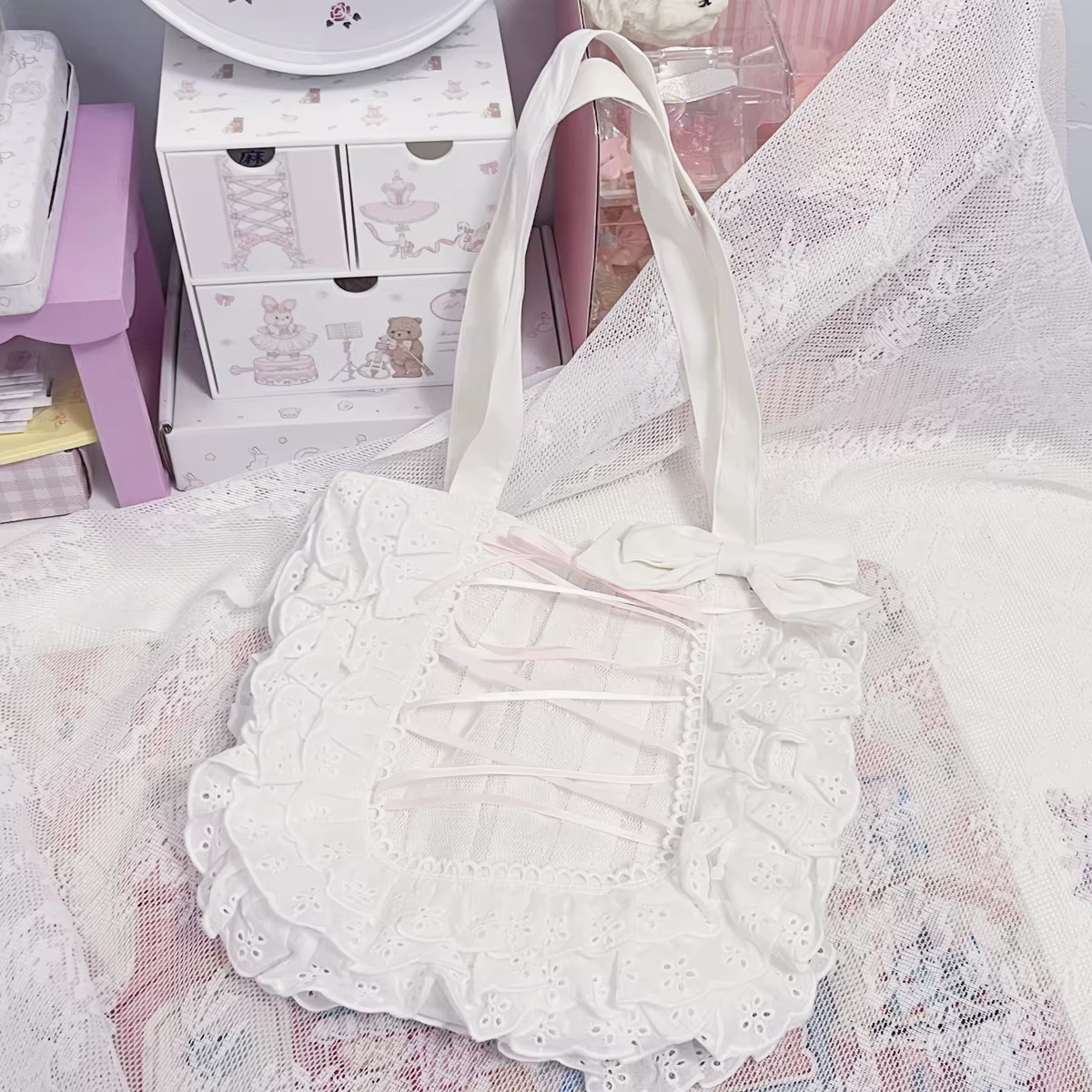 Kawaii – sac à main en dentelle