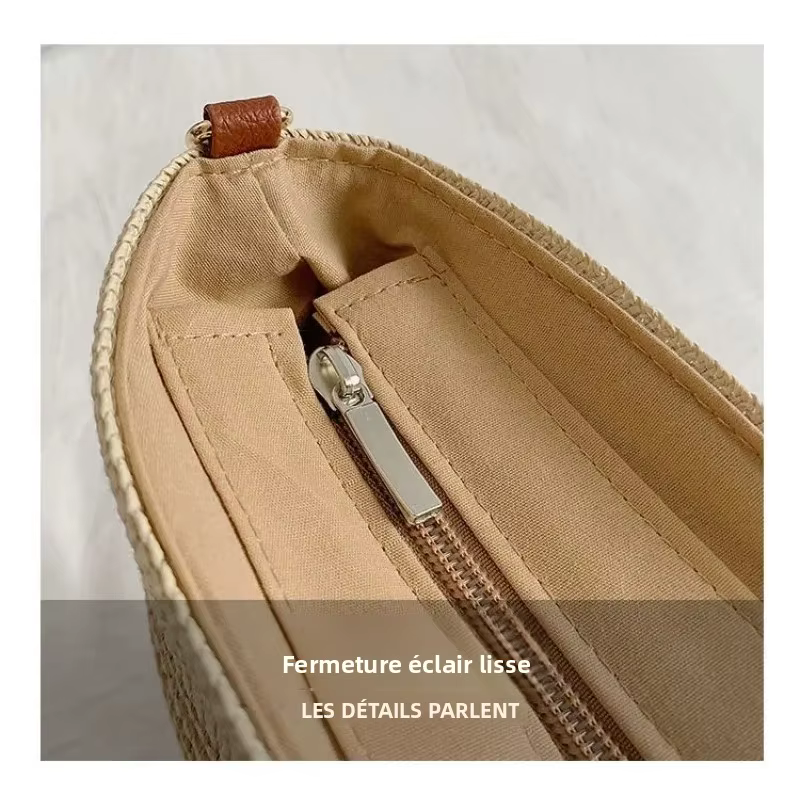 Sac seau en paille d'été pour femme