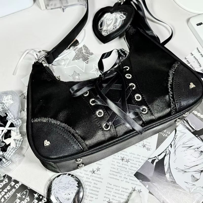 Mignon Y2k femmes sac à bandoulière mode élégant doux Lolita Jk Ita sac Transparent littéraire Kawaii exquis femme sac à main