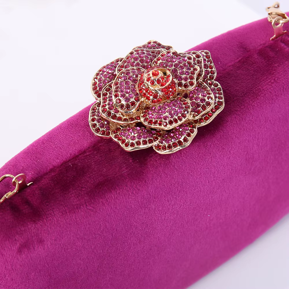 Sac fourre-tout flou pochette de fête de mariée pour femmes sacs à main jaunes de luxe flanelle de mariage petits sacs de créateurs sacs à main à fleurs de diamant