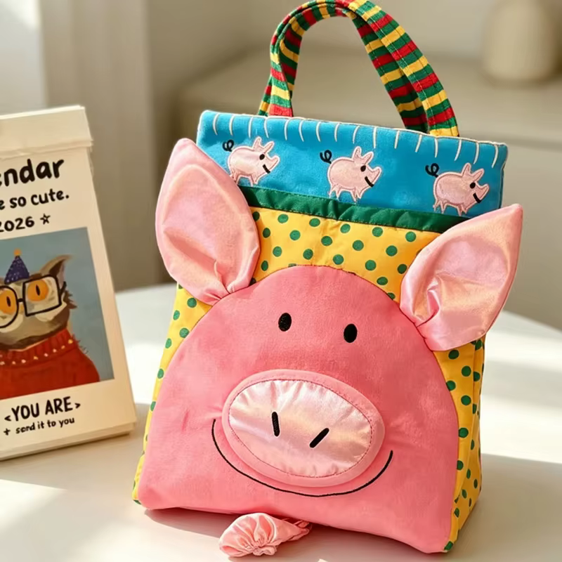 Sac fourre-tout tressé en paille fait main en forme d'éléphant