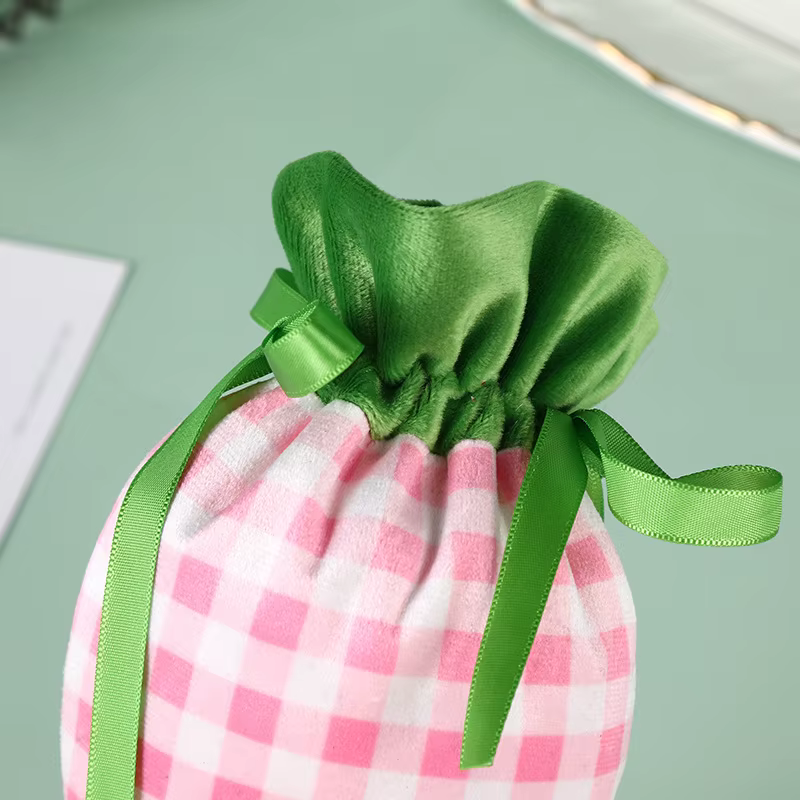Sacs de lapin de pâques en velours