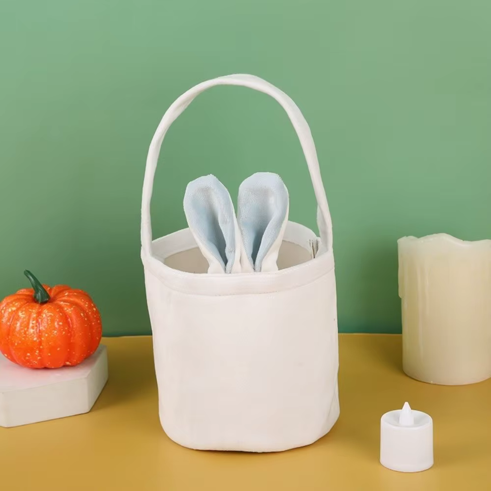 Sac fourre-tout simple en tissu avec oreilles de lapin de Pâques