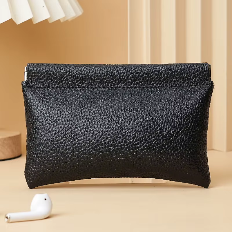 Pochette de rangement automatique en PU grain litchi