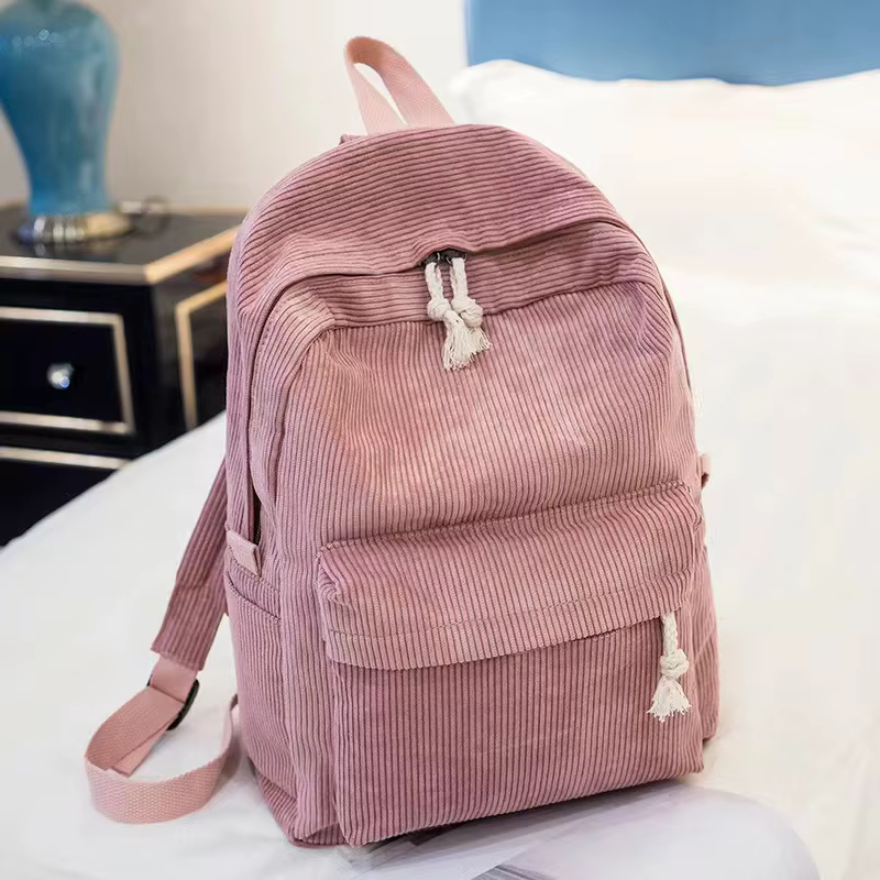 Sac à dos en velours côtelé