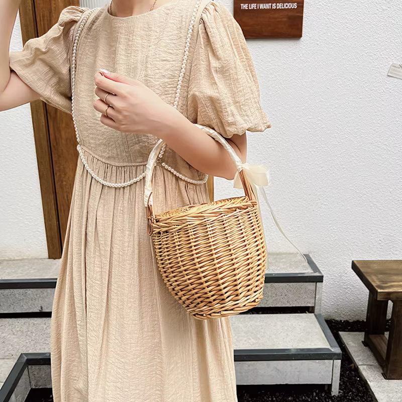 Sac panier en osier pour femmes