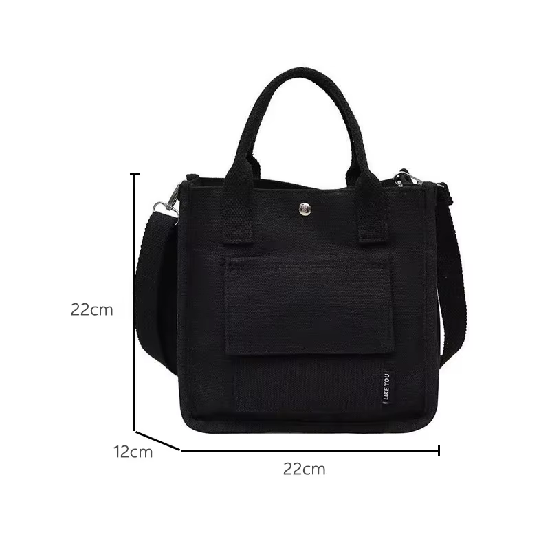 Sac fourre-tout en toile multi-poches