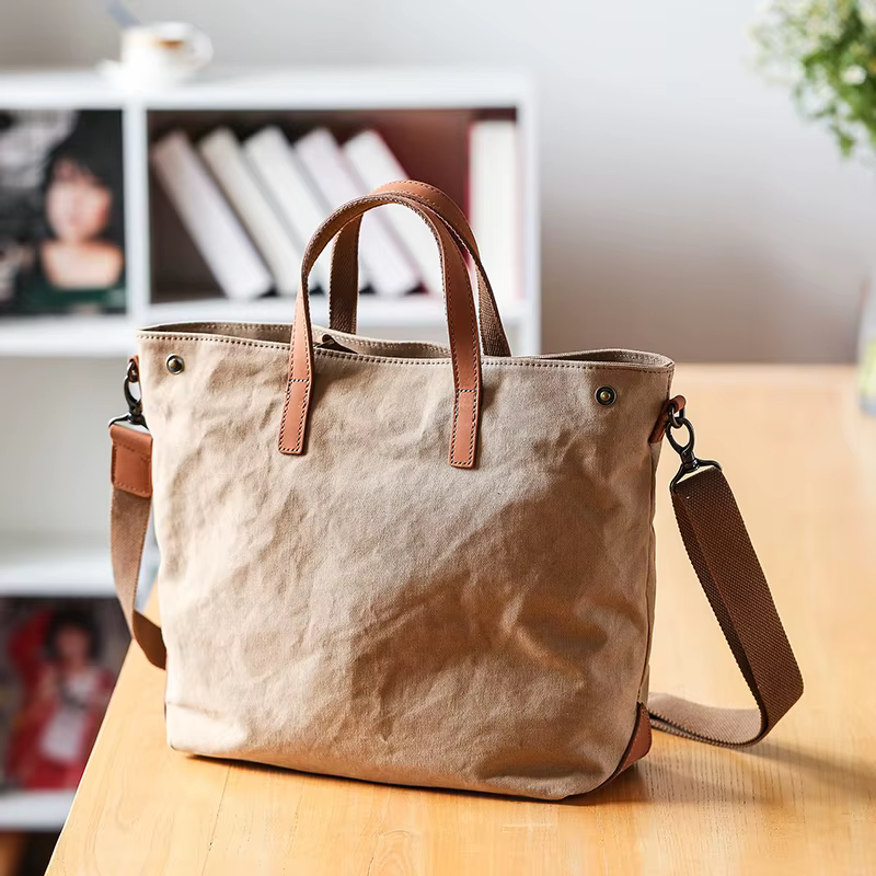Sac messager fourre-tout en toile pour hommes et femmes