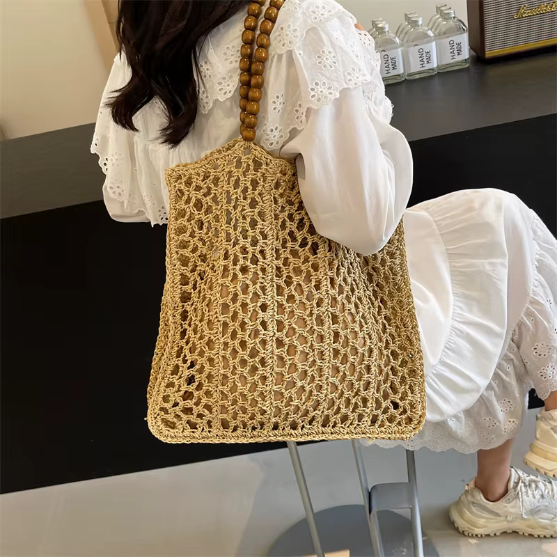 Sac à Main en Paille de Style Bohème
