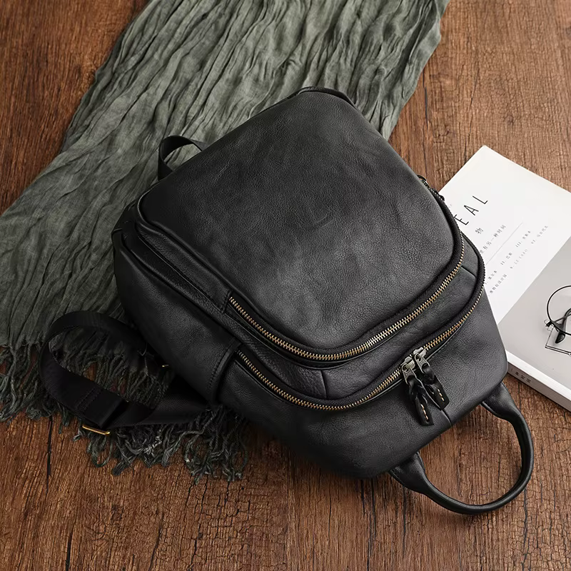 Sac à dos de luxe de styliste en cuir véritable pour femmes