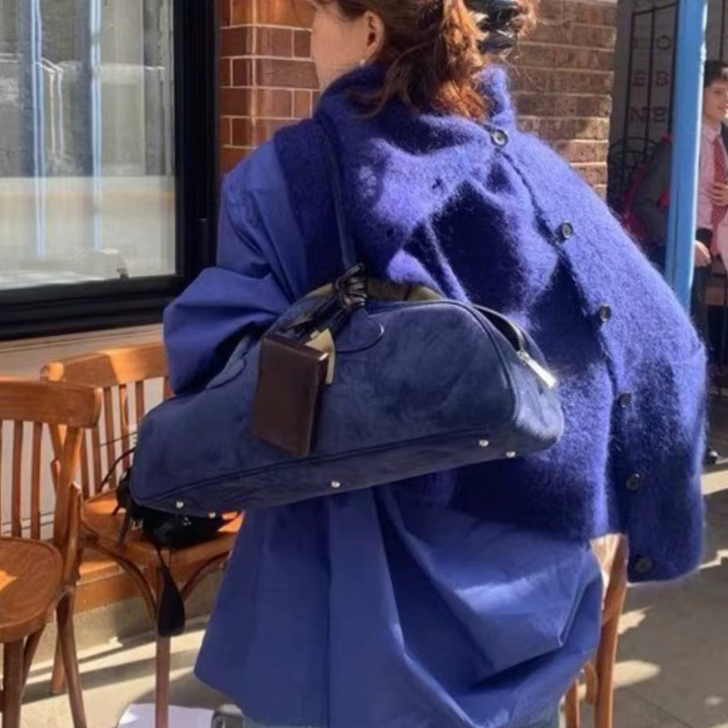 Sac à main rétro en daim pour femme