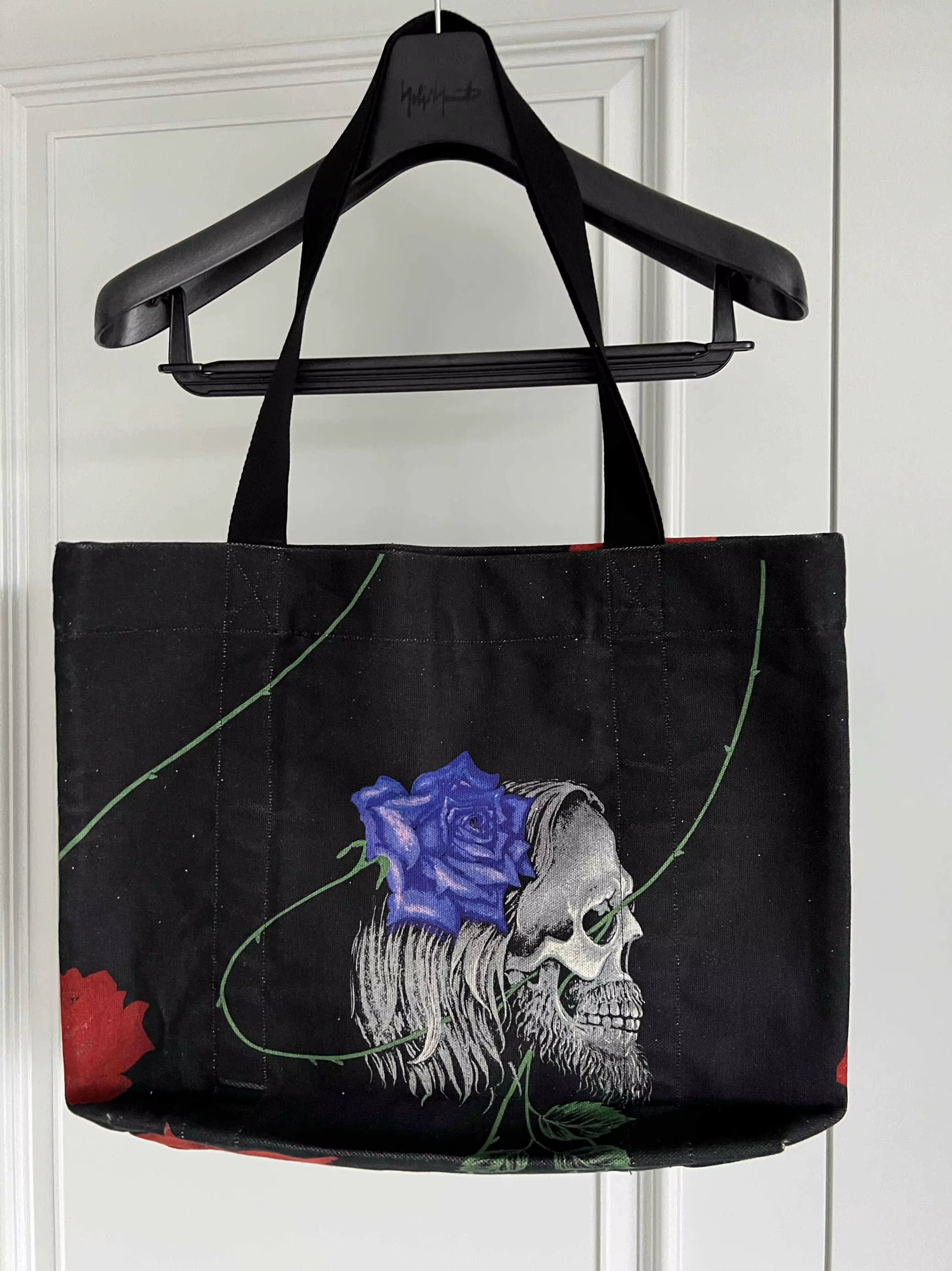 YAMAMOTO design original rose crâne sac à bandoulière à main toile sac à provisions imprimé