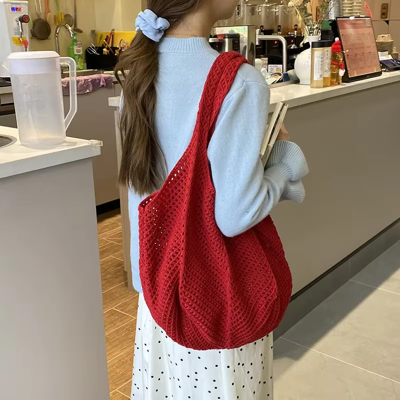 Sacs à bandoulière pour femmes décontracté paille osier tissé dames fourre-tout à la main grande capacité été plage femme sac de messager