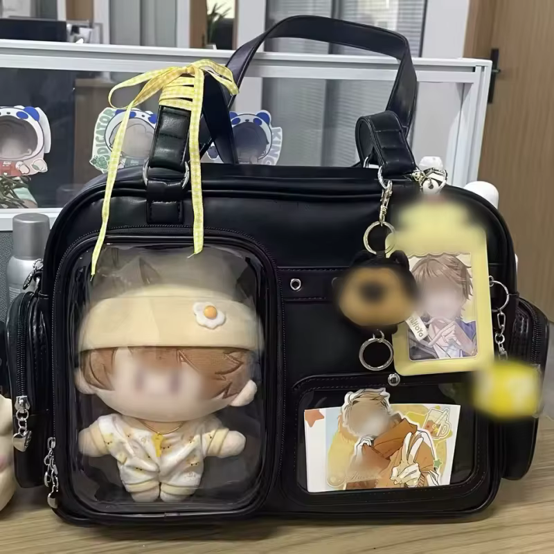 Sac à bandoulière grande capacité style japonais à pois