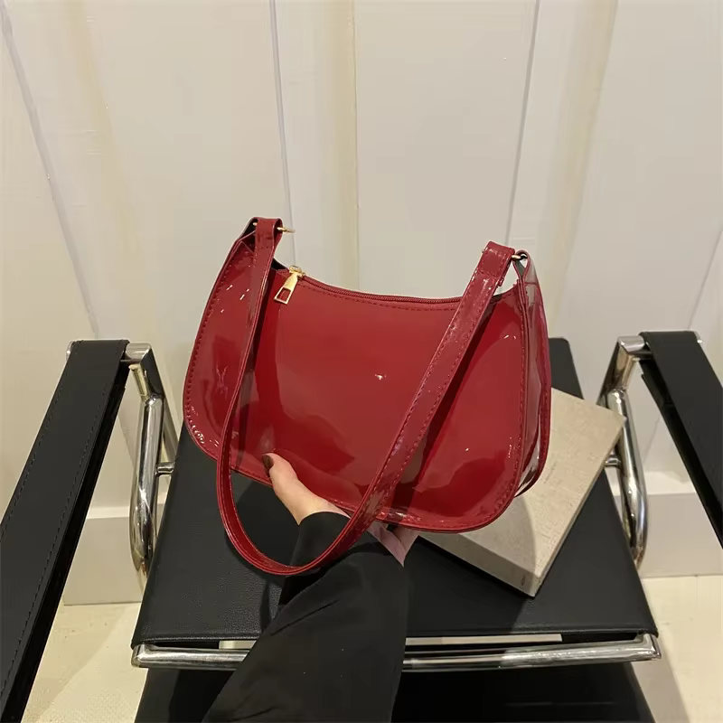 Sac à bandoulière de couleur unie pour femmes