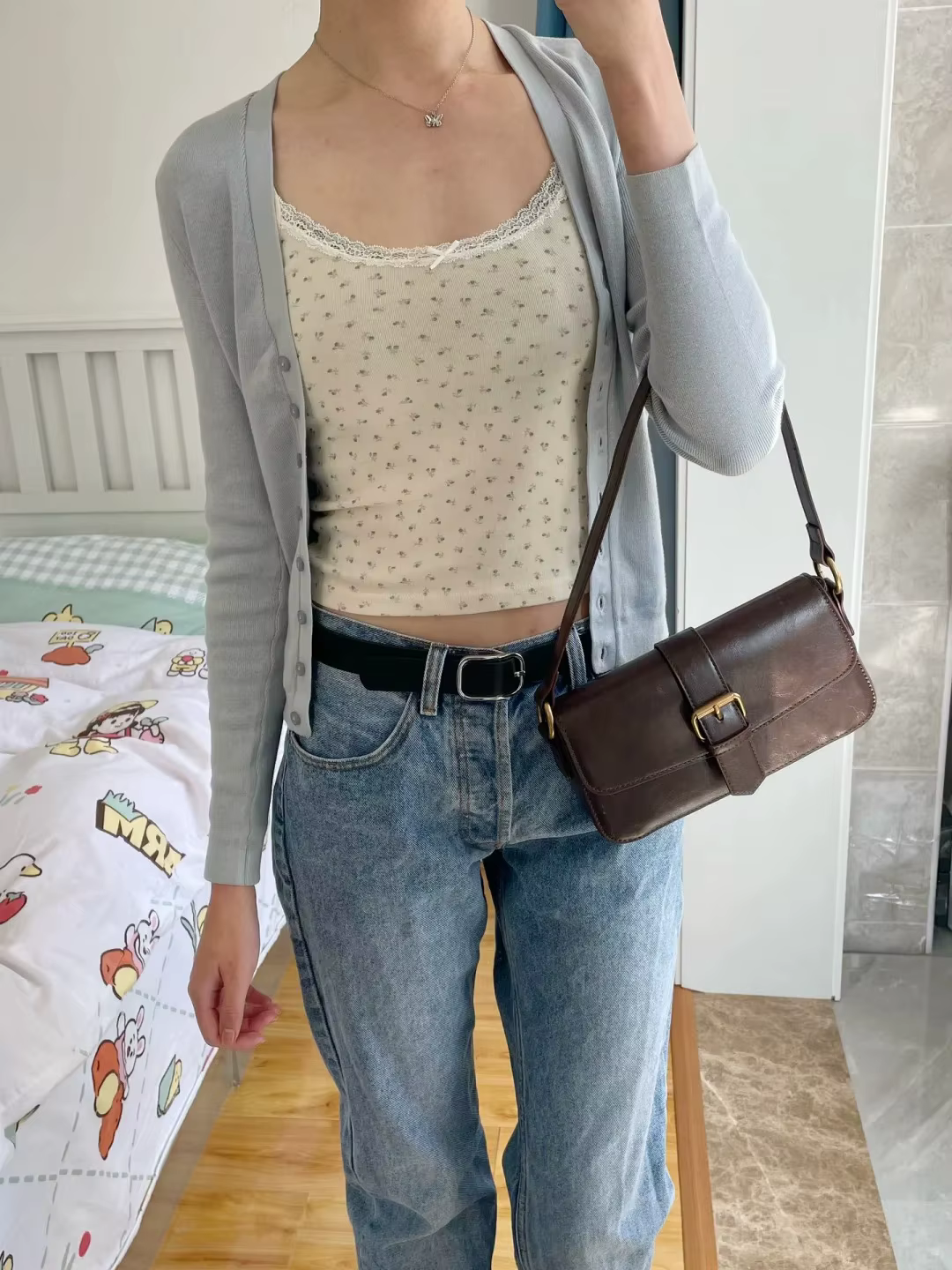Sac à bandoulière marron en Pu pour femmes