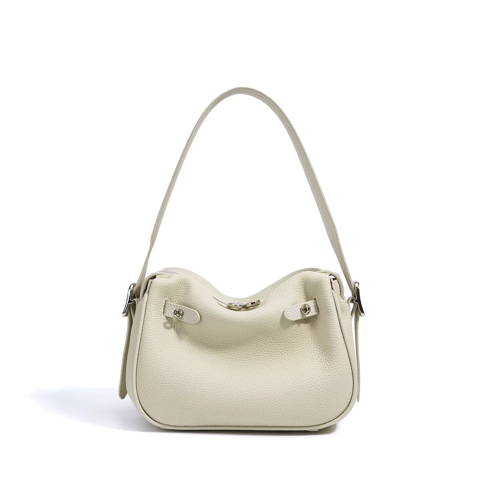2025 été vert Beige couleur Style décontracté femmes sac à bandoulière petit véritable cuir de vache femme sac à main doux