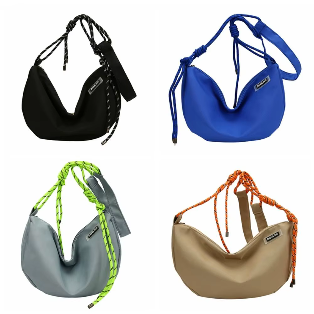 Sac bandoulière demi-lune en nylon
