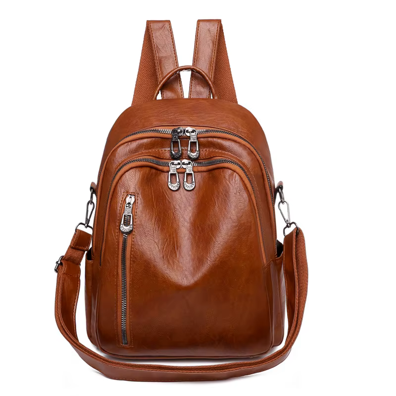 Sac à dos en cuir souple pour femme