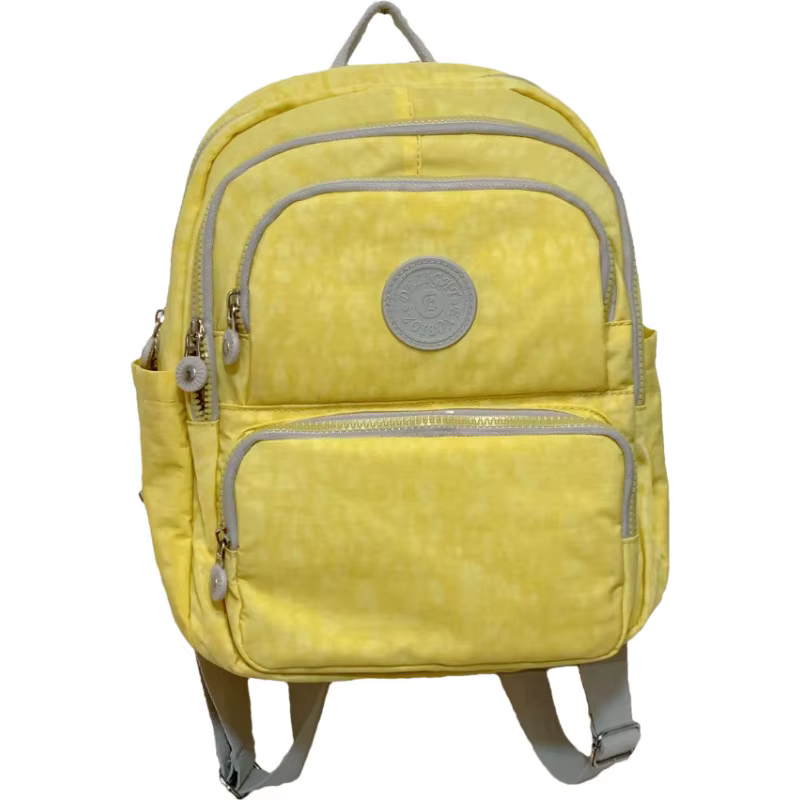 Sac à dos minimaliste jaune vif pour femme