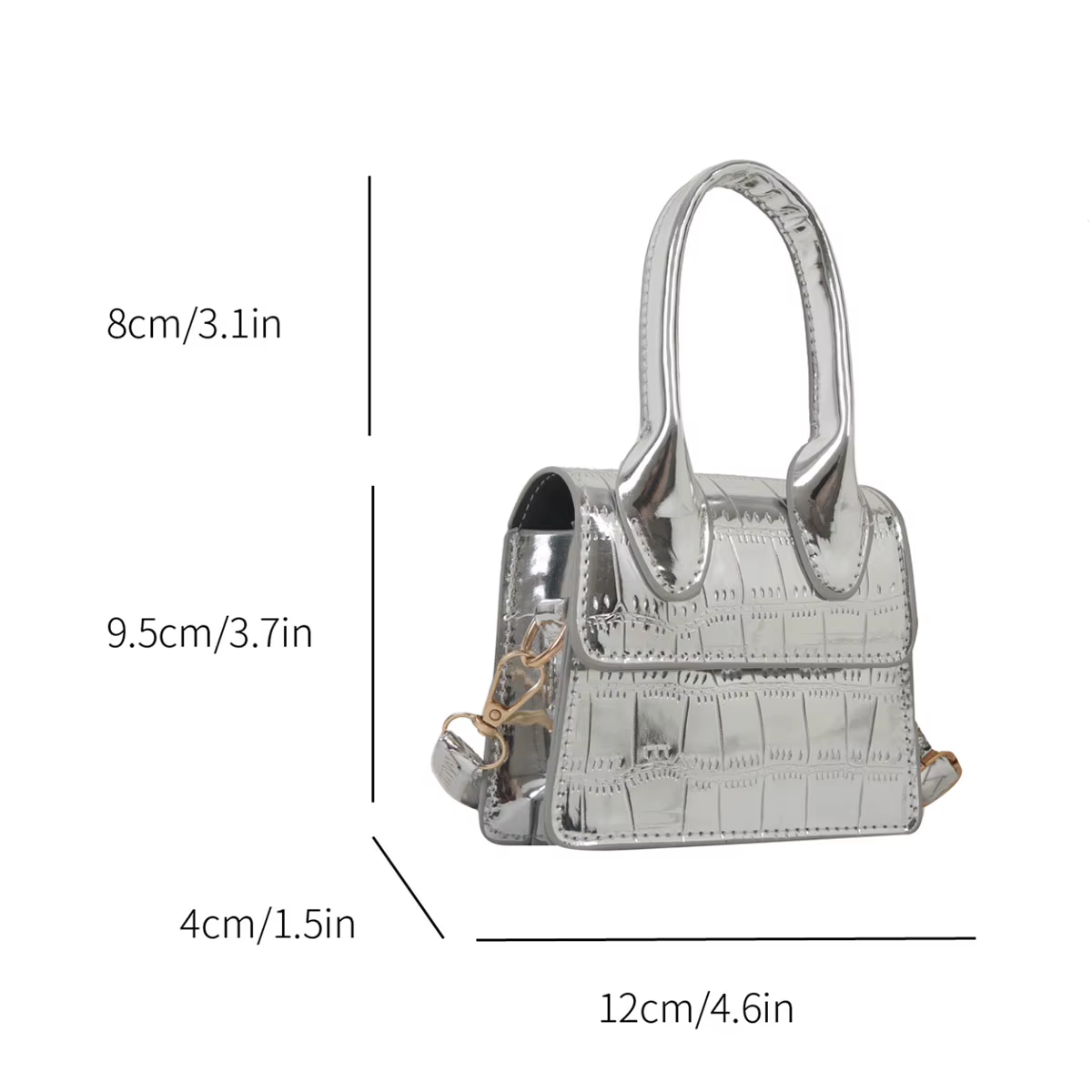 Sac à main mini tendance et élégant à motif pierres brillantes