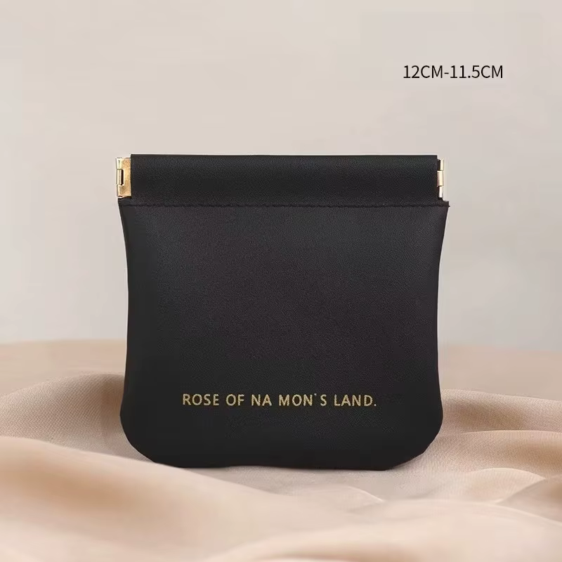 Mini sac de rangement de maquillage en cuir PU Simple pour rouge à lèvres
