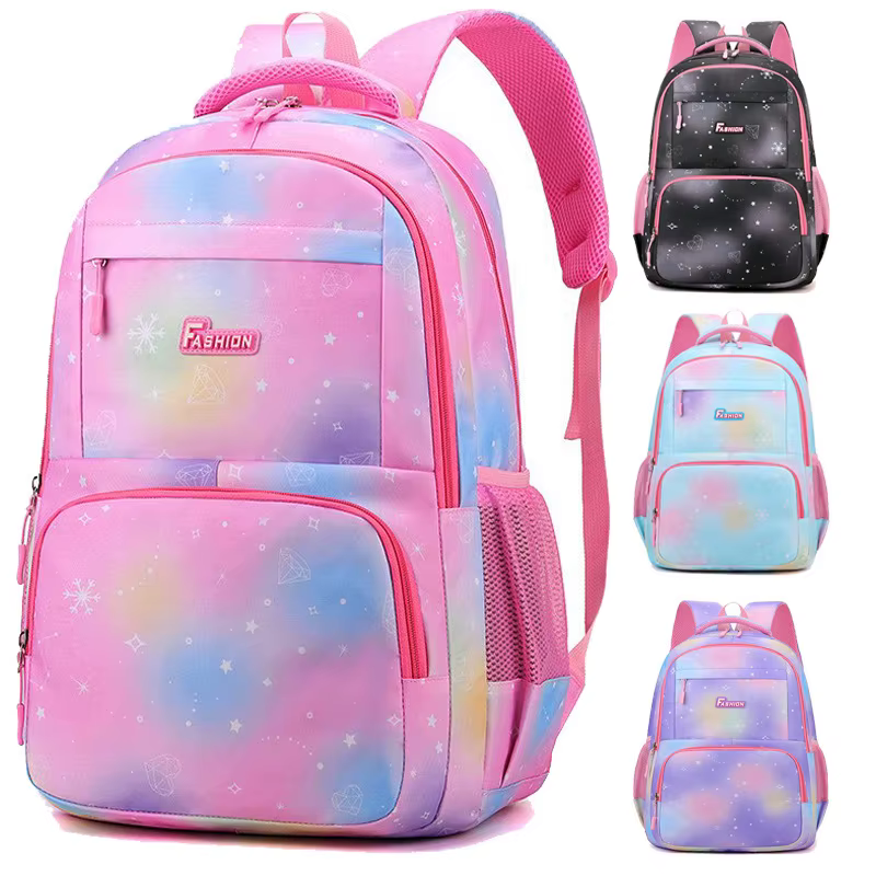 Sac à dos de mode de haute qualité pour filles élèves du primaire niveaux 3-6 dégradé de couleur Campus Double sac à bandoulière